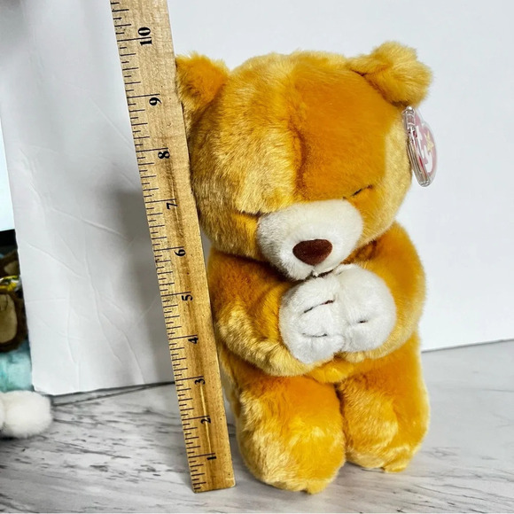 ty Beanie Original Buddy Praying Hope Vintage Brown Size 9.5" Plush Collectable - Picture 6 of 12